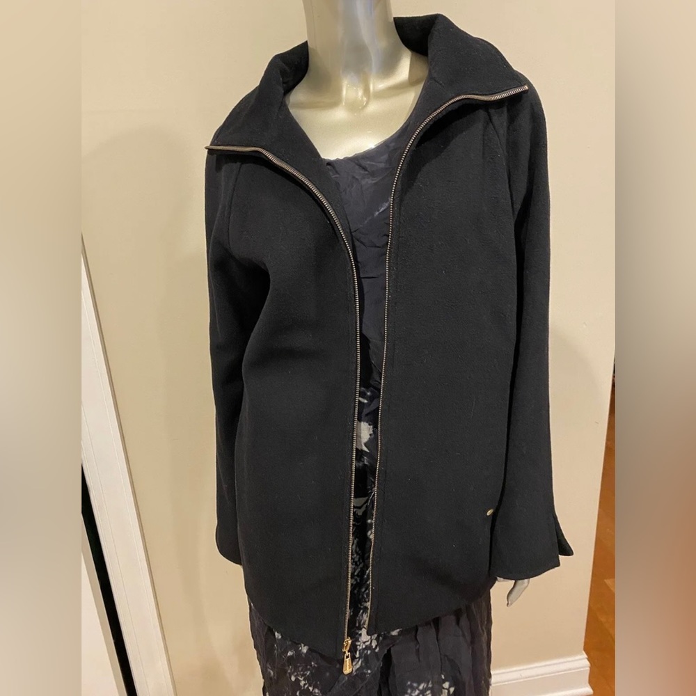 Ellen Tracy wool blend black coat jacket size 6